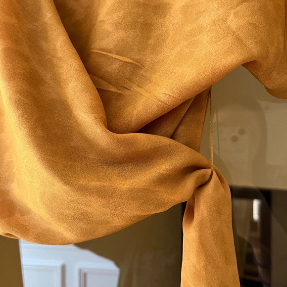 Anthropologie Current Air Leopard Print Wrap Top - Picture 6 of 9